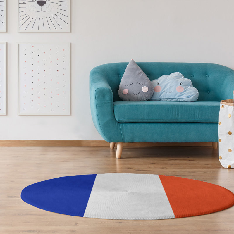 Chenille Indoor Rug, Round 5'