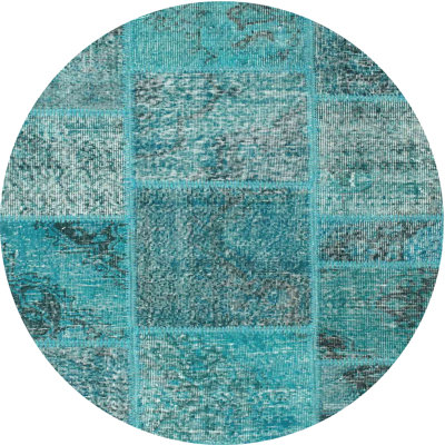 Tapis bleu ciel contemporain/zone blanche Basque