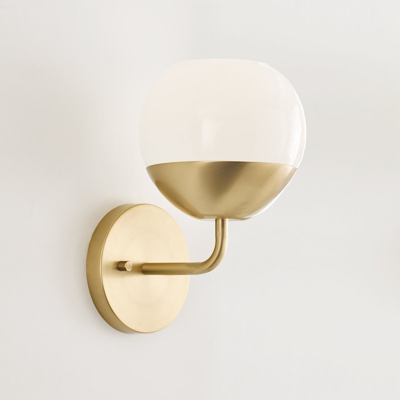 One Light Wall / Bath Sconce, Satin Brass