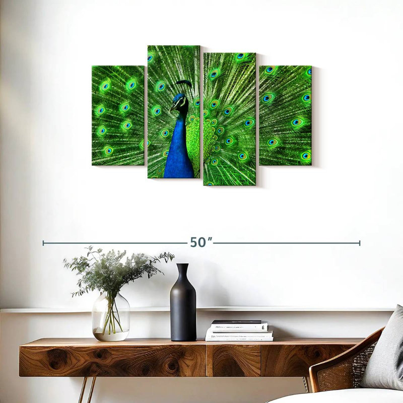Plume de paon vert Bramtr Chartreuse, H 22 po x l 36 po