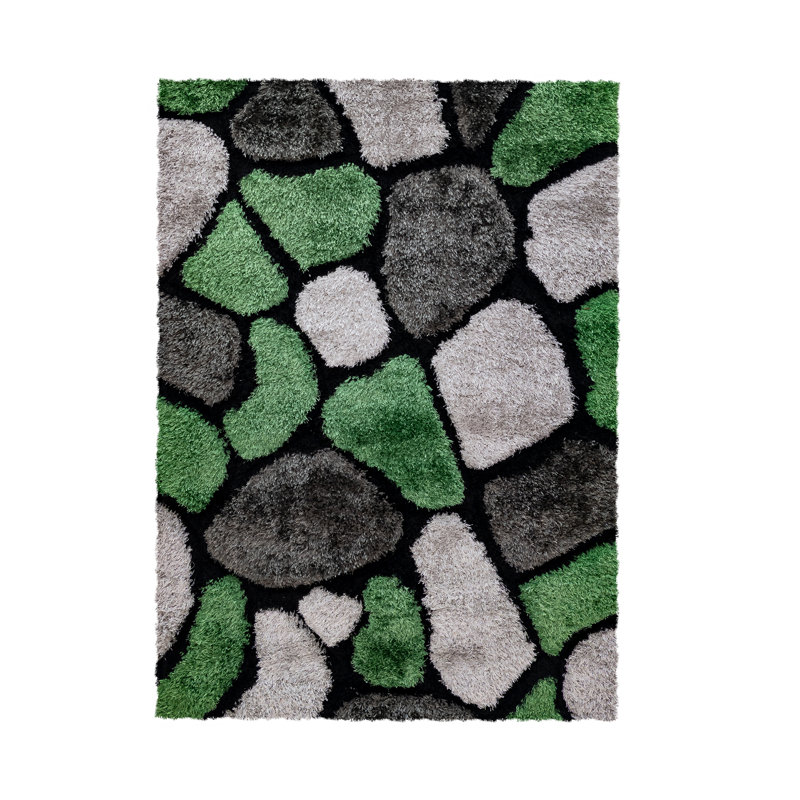 Housatonic Pebbles Emerald Rug, Rectangle 60 x 110cm
