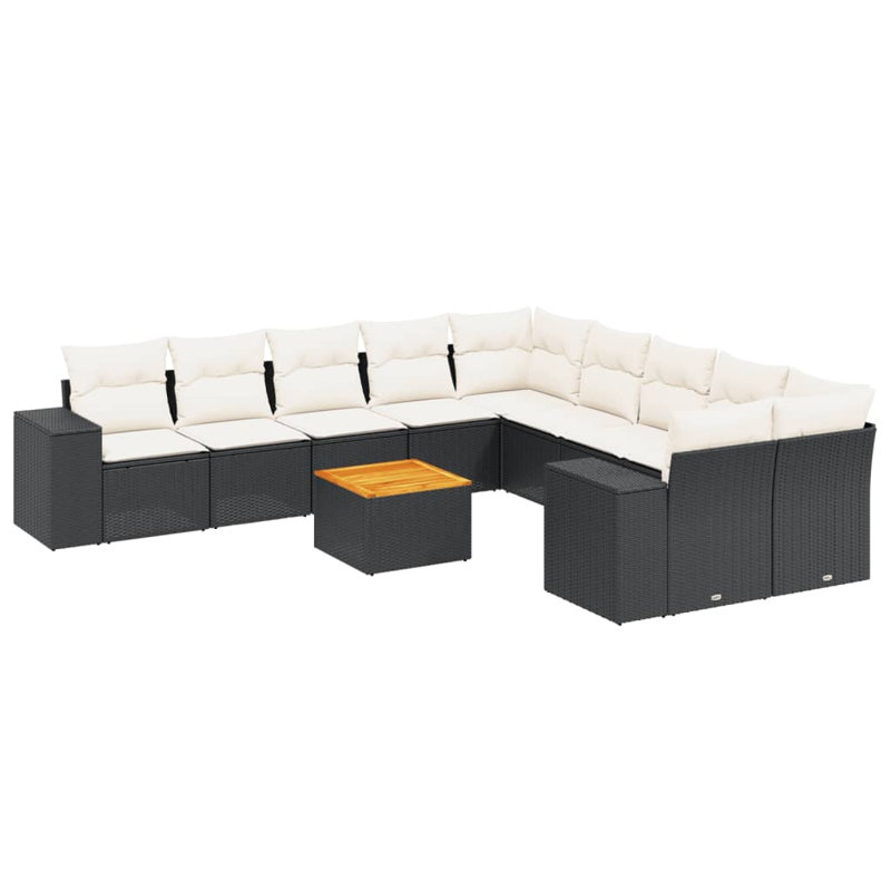 Ensemble de canapé de jardin Vidaxl - noir