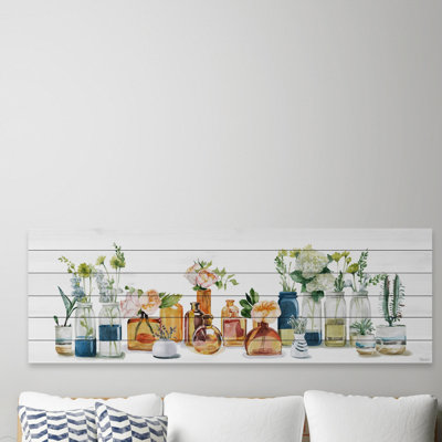 " Lined up Bottles II " by Parvez Taj Watercolor Painting