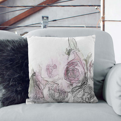 Floral Square Throw Cushion