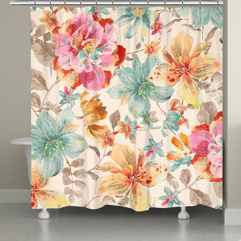 Dyesha Floral Shower Curtain