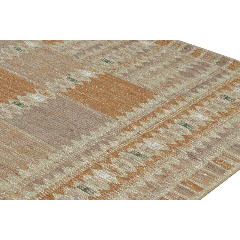 Rug & Kilim’S Oversized Scandinavian Style Rug In Beige-Brown Geometric Patterns