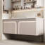 Armoire de salle de bain légère de luxe de style crème