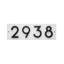 Floating Stand-Off 4-Number Horizontal Sign, White /W/ Black Modern Font Numbers-1394784520