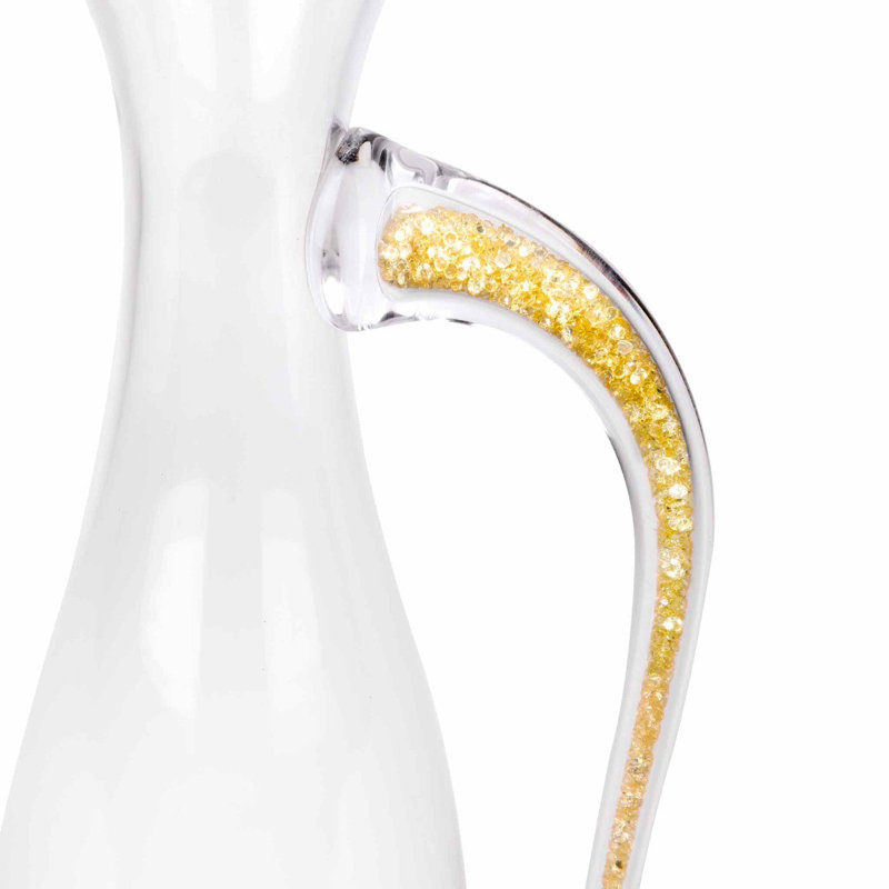Carafe à décanter en cristal Sparkles Home | Pichet en cristal sans plomb avec poignée en strass 14 po de hauteur