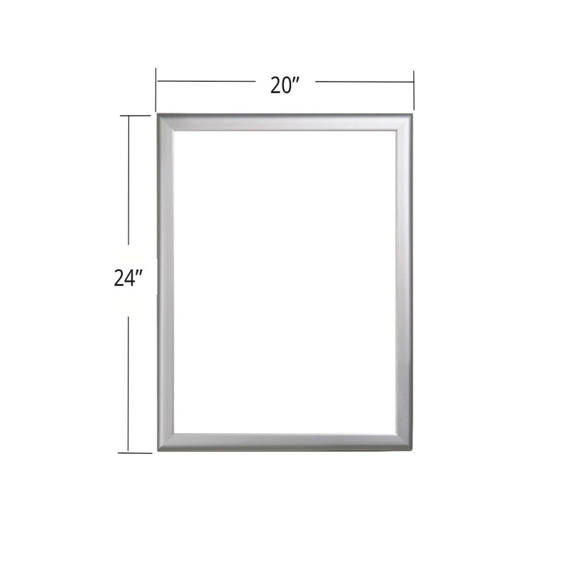 Medium Glossy White Dry Erase Board with Silver Aluminum Frame