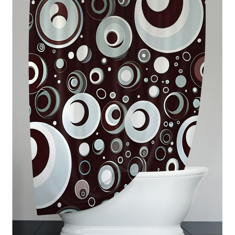 Rideau de douche Cristine, H 72 po x l 70 po, Black/Grey