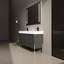 Meuble-lavabo autoportant, armoire de rangement avec portes à fermeture douce et lavabo en résine