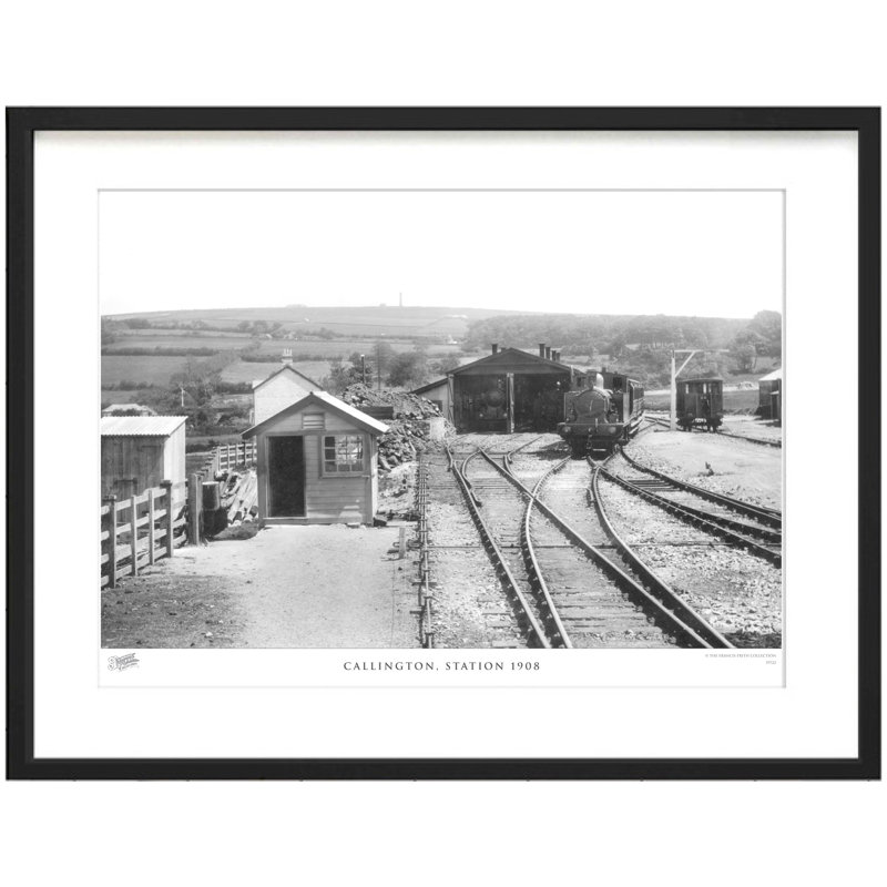 Callington, Station 1908 - Single Picture Frame Print on Wood, 45cm H x 60cm W x 2.3cm D
