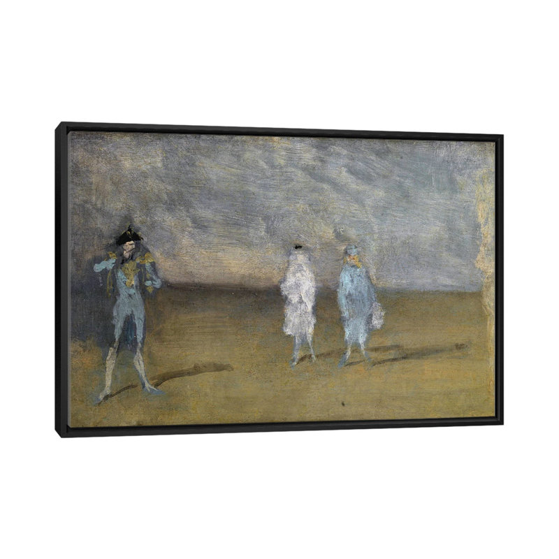 Harmony In Blue The Duet, Black, 66.04 cm H x 101.6cm W x 4.445cm D