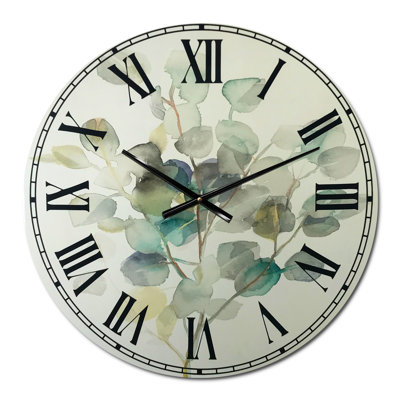 Eucalyptus leaves I - Traditional wall clock