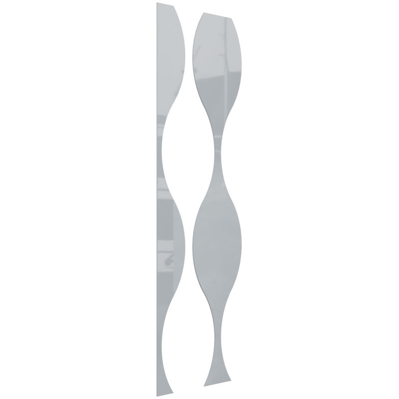 Ensemble de panneaux muraux décoratifs en acrylique Ozark (paquet de 9), H 47 po x l 9 po, Gris