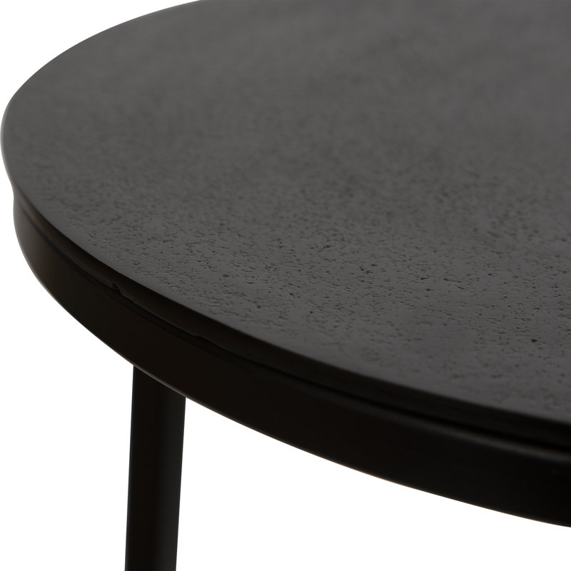 Table de bout Addie, Plateau noir vieilli / base noire vieillie