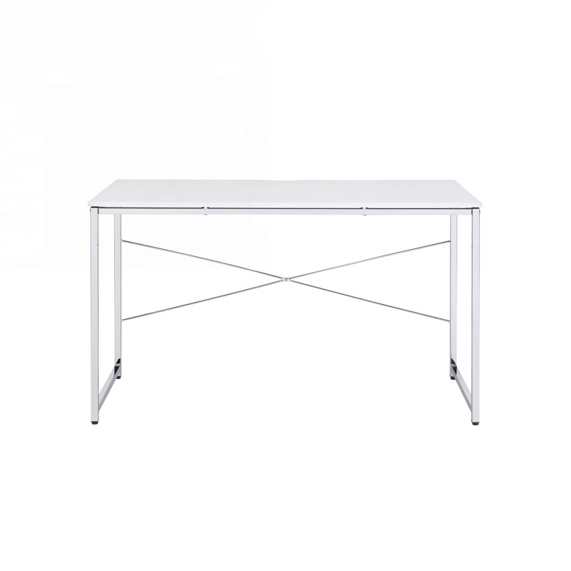 Bureau d'écriture Tennos, Blanc / argenté