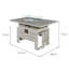 Malta Rattan 6 Seat Rising Firepit Corner Set in Dove Grey