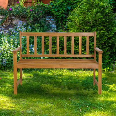 Ignacas Wooden Garden Bench by Winston Porter