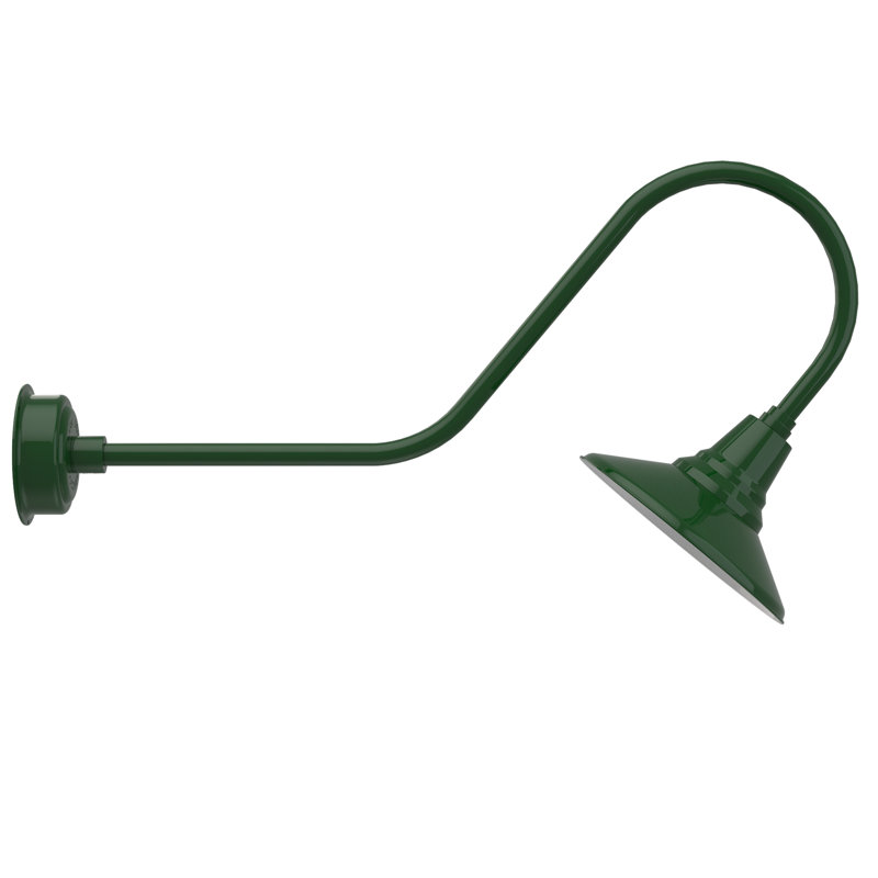 Luminaire de grange d’extérieur à del Albali, Vert rétro, H 12 po x l 12 po x P 36 po