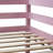 High Loft Bed, Rubber Wood Loft Bed with Safety Guardrail, built-in desk, ladder-1682814129