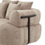 Chaise longue surdimensionnée désossée avec support en métal et revêtement Boucle