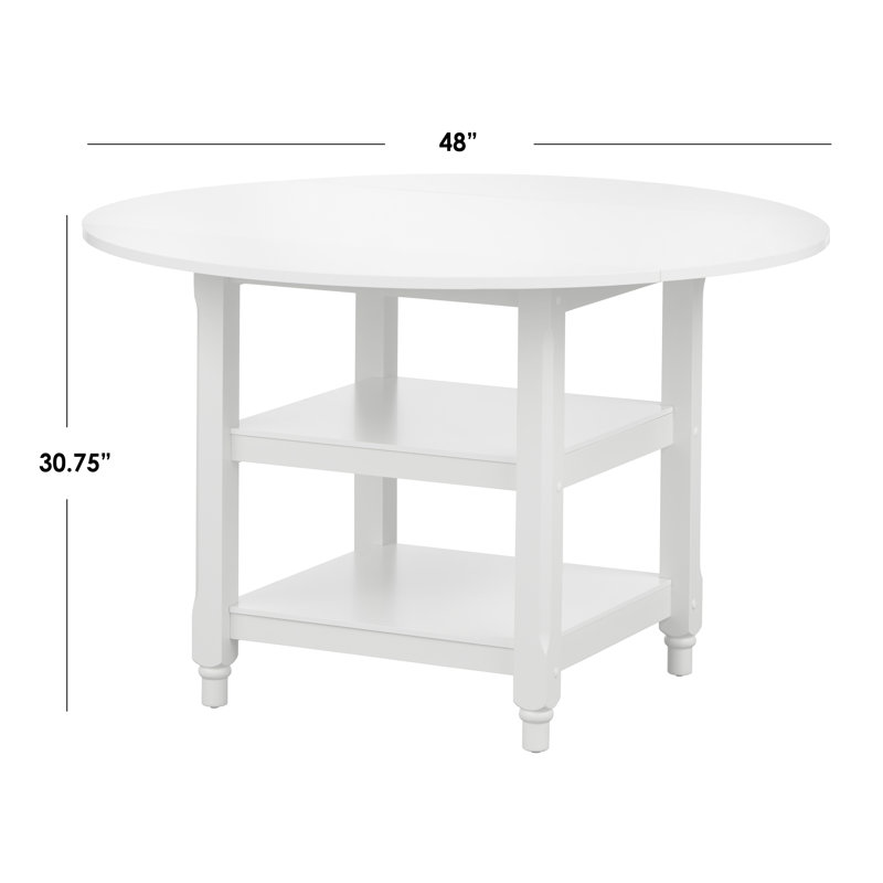 Table de salle à manger à rallonge Bristol Point, Blanc