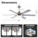 Barbaraann Industrial 60-Inch Large LED Ceiling Fan with Light Kit And Remote