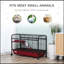 Maison de jeu pour animaux 41 po L 41 po avec cage d'alimentation, roulettes, plateforme, rampe