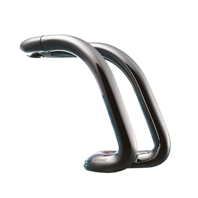 Robinet à capteur tactile sans contact avec finition nickel et plage de détection réglable