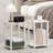 Compact Bedside Table, Nightstand, White/White, Set Of 2