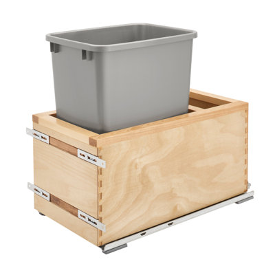 Rev-A-Shelf Wood Pullout Trash Can Container(s) for Kitchen Cabinets with Soft-Close