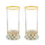 Sterling Check Highball Glass, Set Of 2