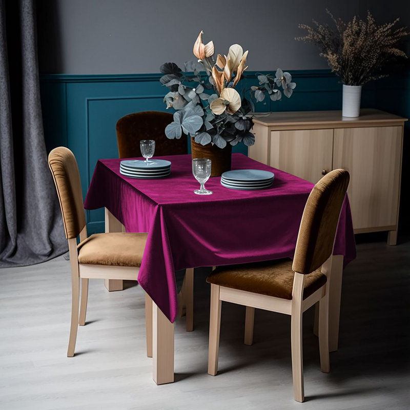 Round Solid Colour Tablecloth, Ruby Magenta Pink