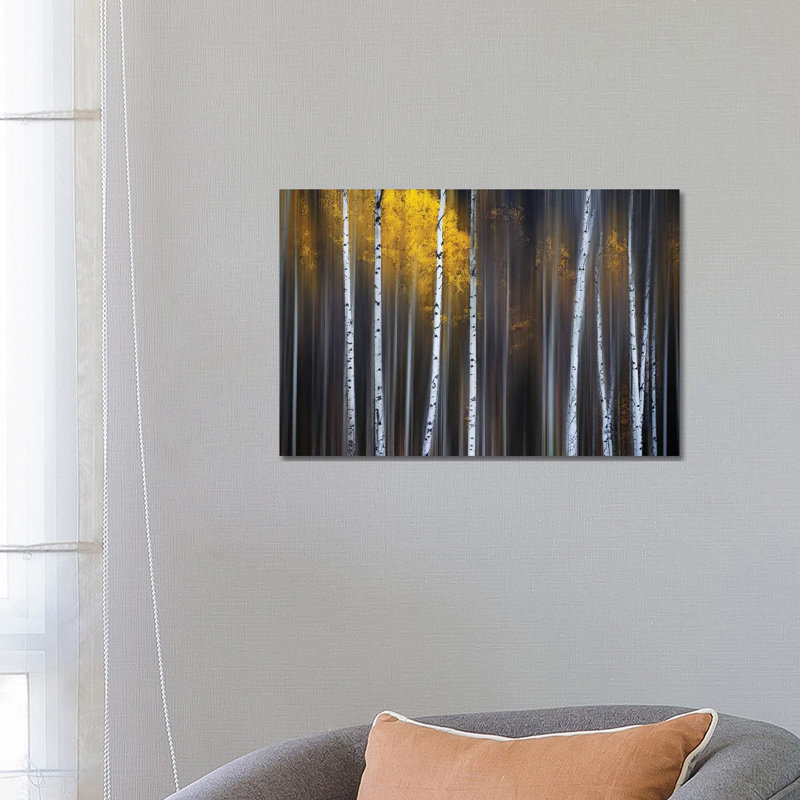 Curtain of Fall 1 Piece Wall Art on Canvas, 45.72cm H x 66.04cm W x 3.81cm D, Wrapped Canvas