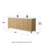 Pendry 84" Freestanding Double Bathroom Vanity with Quartz Top-1734978447
