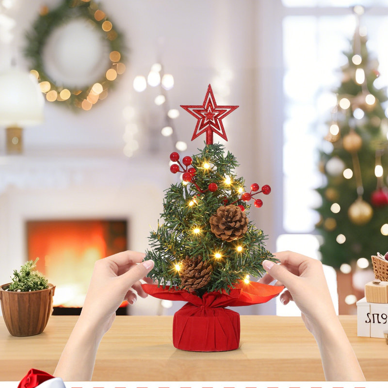 2.5cm H Lighted Artificial Christmas Tree