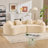 Beige  Curved Compressed Sofa, Creative Nordic-Style Design For Living Room, Comfortable, Soft And Suitable For Multiple Scenarios-1835327705