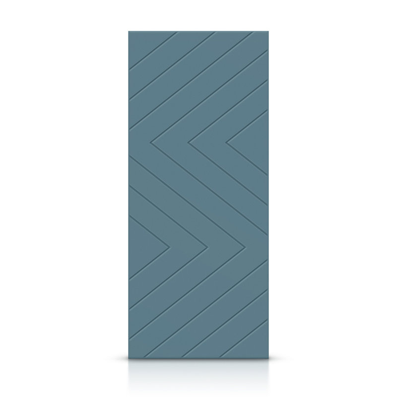 Porte standard à panneaux en bois manufacturé, Bleu dignité, 24 po x 80 po