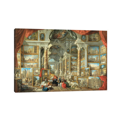Vedute Di Roma Moderna Giclee by Giovanni Paolo Panini - Wrapped Canvas Painting