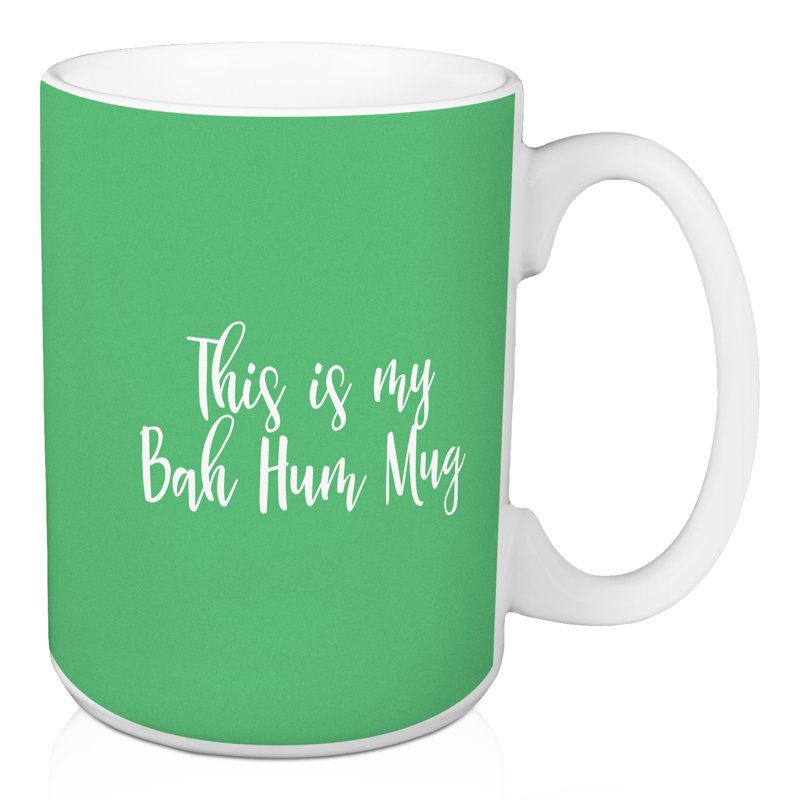Grande tasse à café bah humbug Hannon, Vert clair