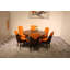 Vogue Lux Orange 61" Round Dining Set-1129307979-1114363437-1114363434