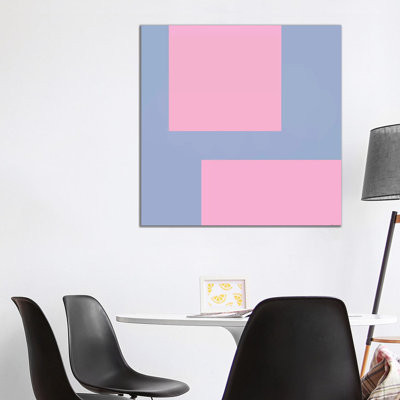 Pink Corners 1 Piece Wrapped Canvas Wall Art