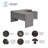 Echo 3 Piece Computer Desk Office Set-1142685688