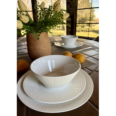 Wheat Durable White Porcelain Dinner Plate