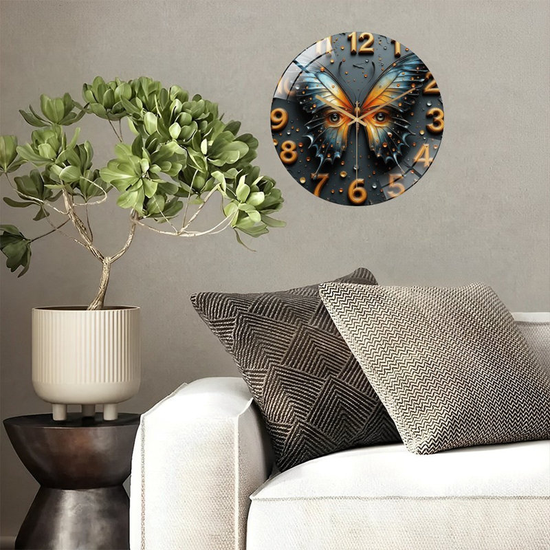 Horloge murale papillon - horloge murale 12 po