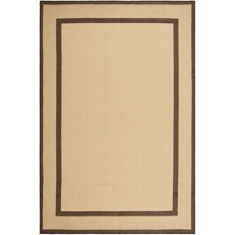 Herefordshire Natural/Chocolate Area Rug, Rectangle 6'7" x 9'6"