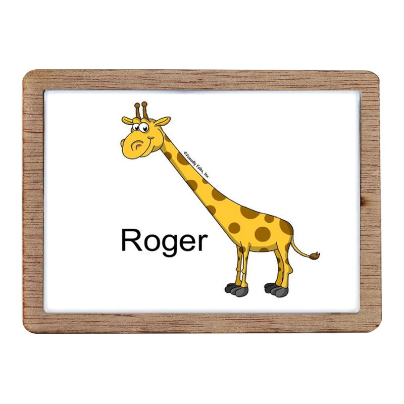 Girafe personnalisée - aimant en bois pour homme - excellent cadeau!, Oui
