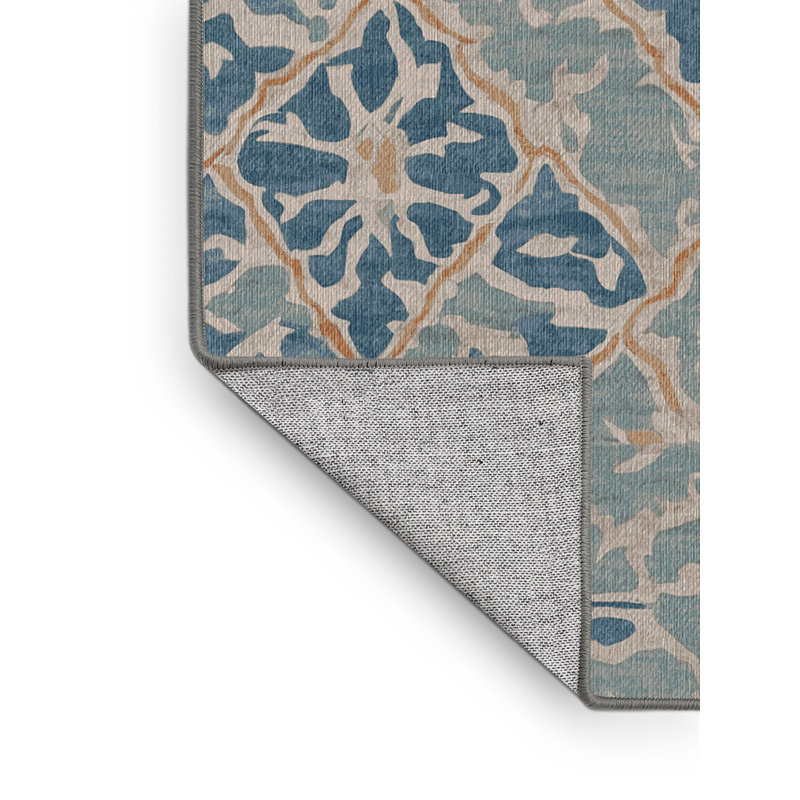 Machine Washable Gray Area Rug, Square 5'